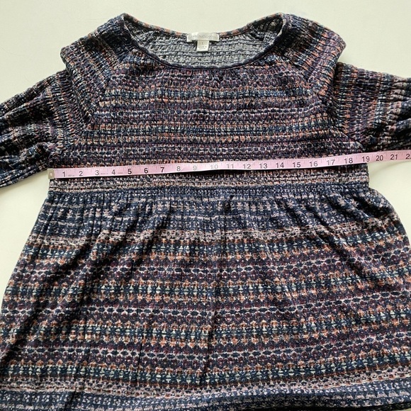 Jean Paul Richard Colorful Striped Stretch Smocked Spring Sweater Women’s Large - Picture 7 of 8